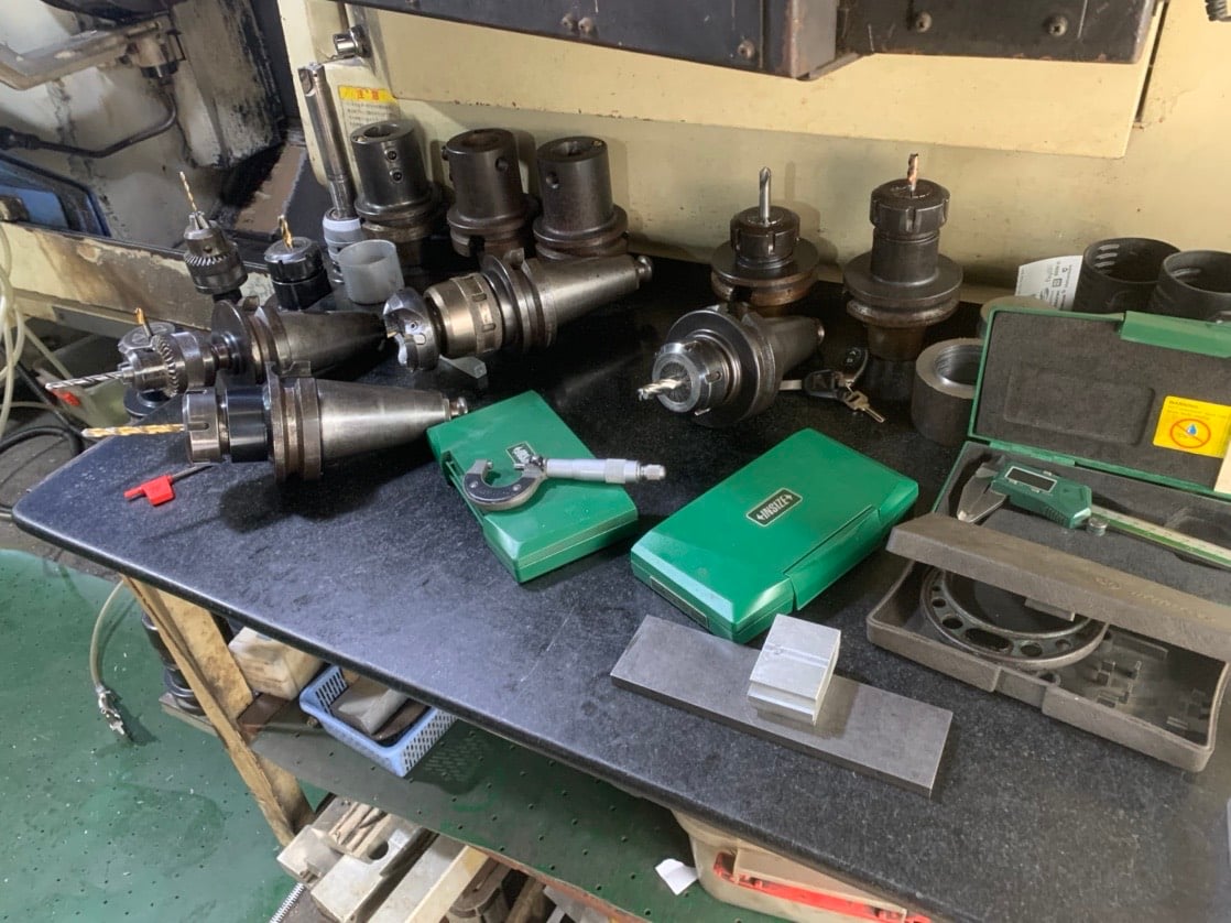Lathe tools and inspection equipment.jpg
